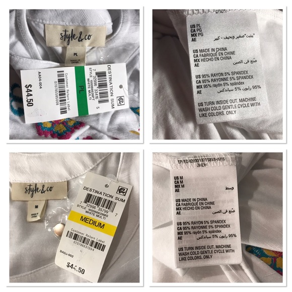 Style &Co Top Sleeveless Floral Embroidery Stretch - Picture 7 of 15